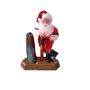 Vintage Sports Baseball Santa Posable Musical